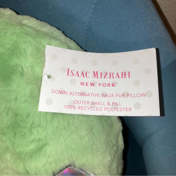 NWT Isaac Mizrahi Alien Martian Head Faux Fur Throw Pillow - Picture 2 of 3